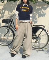 [MADE] Simo Pigment Banding Cotton Long Wide Pants