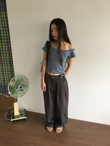 テッド ピンタック タブ パンツ (3color)