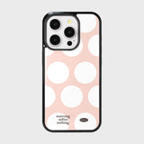 holiday epoxy bumper case (pink-white dot)