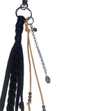 long plait keyring (black)