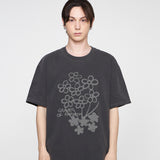 [UNISEX] フラワーブーケドローイングピグメンテーションT
