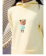UnsocialNight春夏新作オリジナルデザインかわいいプリント二色フード付きTシャツ
