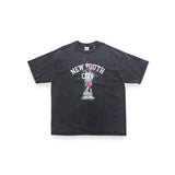 "NEW YOUTH CITY" プリント S/S ウォッシュドTシャツ
