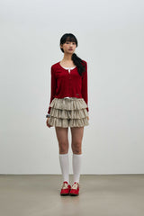 MINI HEART CANCAN SKIRT PANTS / BEIGE