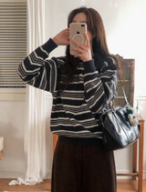 #MLボーダーカラールーズフィットニット (5color)