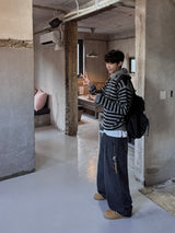 Ease Wide Two-Tuck Denim Pants