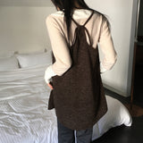 フィレットアウターナッピングストライプフリースレイヤード長袖Tシャツ