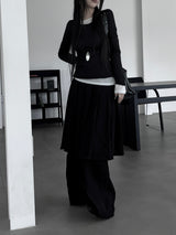 layered see-through long sleeve T (4color)