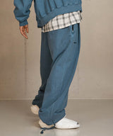 P. Basic cross sweat Pants _ Smoke blue 