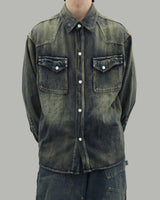 Vintage Western Shirt (Oil Blue)