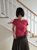 YWD PLAID PLEATS SKIRT (3color)