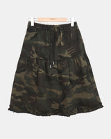 Deron Military Camo Midi Skirt