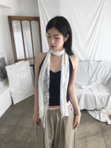 Shirred halter top
