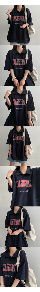 Pharrell Long Collar Short Sleeve Tee