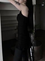 mini frill sleeveless one-piece (2color)