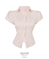 Aveline Pintuck Slim Blouse (3color)