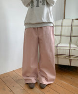 26SS★ [BAONHAUS] クリーティンスタッドコットンワイドパンツ