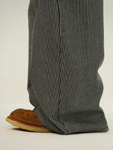 FF Stripe Curved Wide Pants