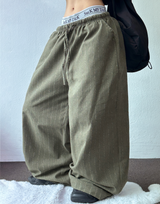 LINEN VIVID STRIPE WIDE PANTS 🩵🍰🌴🤎🖤5COLOR