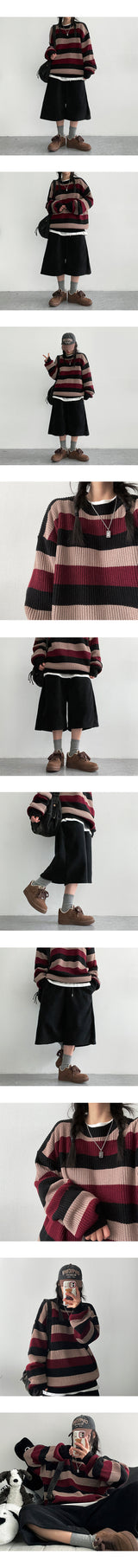 Chisen High density fleece side pintuck Bermuda pants