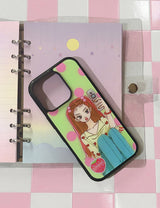 【MADE】Dot Kitsch Girl Glass Bumper Case