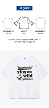 ステイワイルドオーバーフィットTシャツ (3color)