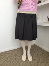 Sage Frill Pintuck Skirt (2color)