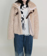 Rachel Two-Belt Detail Short Length Fur Jacket (Lining Quilted)