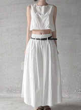 Cloud Nylon Crop Blouse