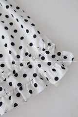 Dot Polka Dot Back Banding Midi Skirt