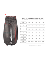 Regular Balloon Denim - Aged Black