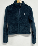 SHEEP FUR FLEECE CROPPED HALF POLO NECK ZIP UP 🧸🩶🤍🖤🩵4COLOR