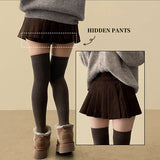 Jeton corduroy skirt pants pleats mini skirt