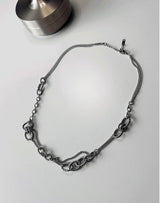 ダブルレイヤードネックレス [ Silver ]