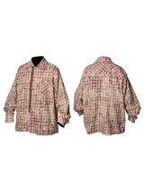 RELABEL Three-Dimensional Composition (Illusion) Washed Tassel Double Door Placket Pearl Buckle Double Head Zipper Plaid Shirt