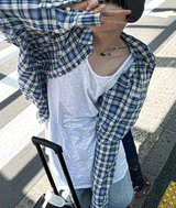 two-pocket checkered tartan shirt