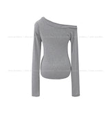Tino Basic Unbalanced Shoulder Long Sleeve