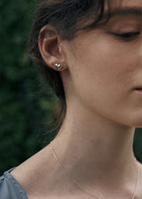 [925 silver] Deux.silver.137 / フルハートピアス (10mm)(シルバー)