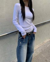 Basic U neck T