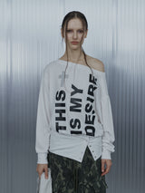 BOLD LETTERING LOOSE TOP / WHITE