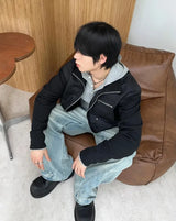 B-Ed カット カーブド デニム パンツ