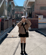 About Colorful Hood Bomber Jacket
