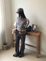 Folding cargo bootcut pt