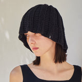 VA Label Crochet Wave Bucket Hat / Black