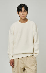 BASIC OVER FIT ROUND KNIT