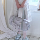 Shiny duffle bag_grey