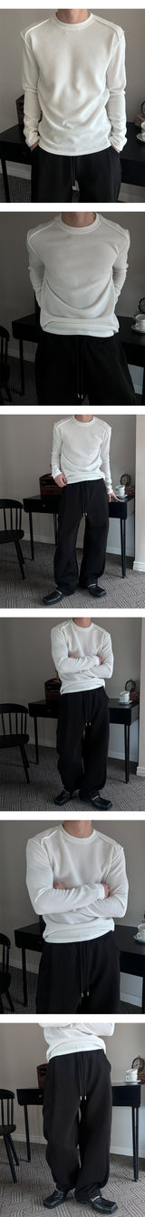 [MUSCLE FIT] Shoulder cutting knit sleeves(3color)