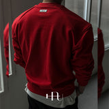 [HFORUS MADE]Layer Shoulder Sweatshirt IN RED