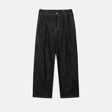 LMN Burnley Pintuck Half-Banding Wide Denim Pants (3 colors)