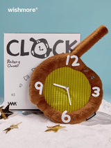 Creative design plush bedroom wall clock